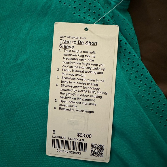 Lululemon Train to be short sleeve Kelley Green size 6 - Picture 4 of 4